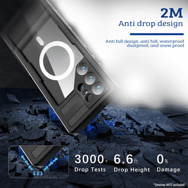 Samsung Galaxy S24 Ultra Compatible Case Cover With + IP68 Waterproof Case Compatible with Magsafe Technology